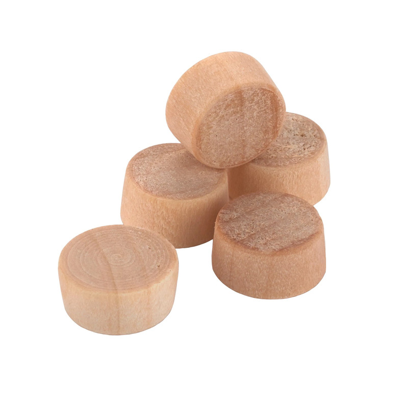 Flat Head Screw Hole Plug - Diameter:1/2" - Species:Birch - Pieces:15-Piece